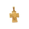 kruisgezicht van jezus hanger in goud