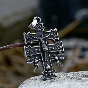 beier men's christian stainless steel christ jesus pendant eastern orthodox cross pendant chain necklace jewelry bp8 728