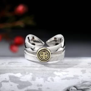 christelijke ring maltezer kruis zilver