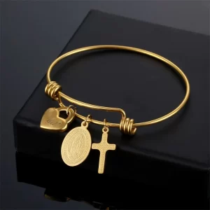 vintage gouden christelijke armband